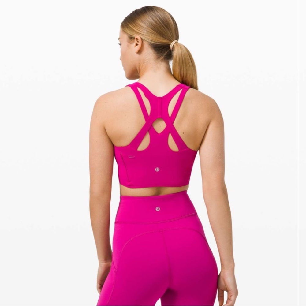 Lululemon stash it sports bra ripened raspberry